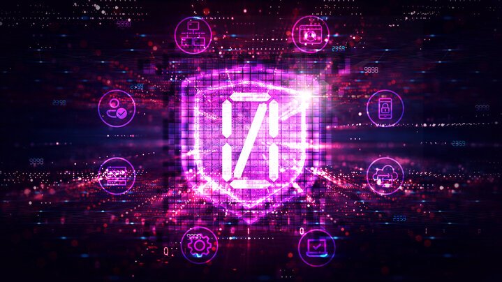 Diagrama conceptual de arquitectura Zero Trust en una pantalla digital